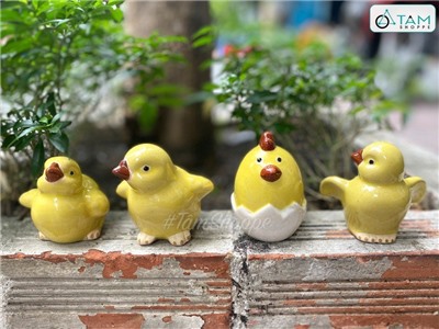 Tượng gà con lông vàng cute TCV-GA-02